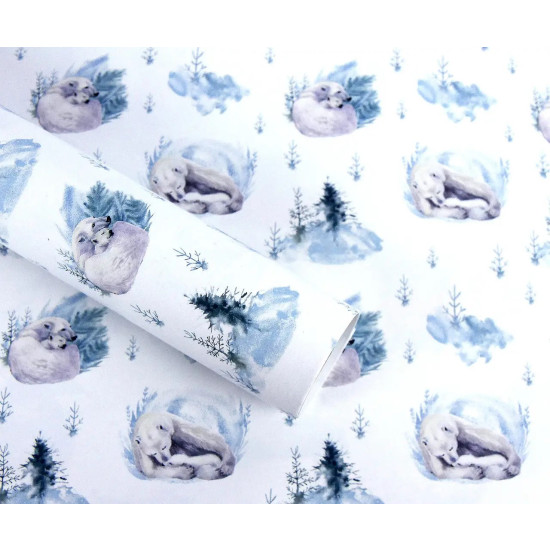 Бумага новогодняя для упаковки подарков 10 листов - 100 х 70 см 50г (PCZ10070-10-568)