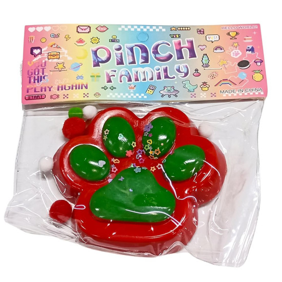Таба лапка  12см сквиш антистресс (712294 red - green)