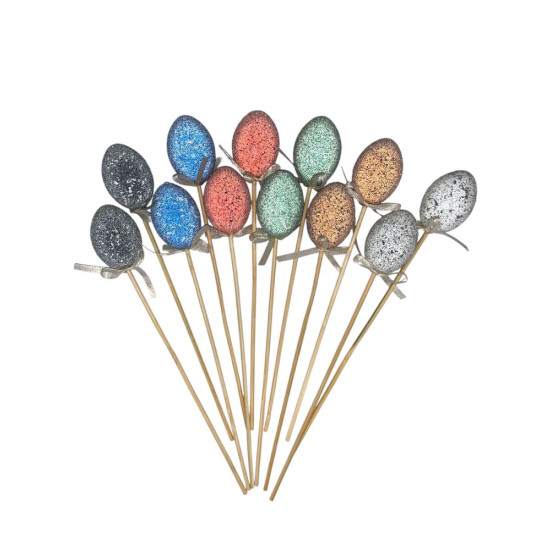 Топпер великодні яйця "Цукрові" 4см -12шт (L00127)