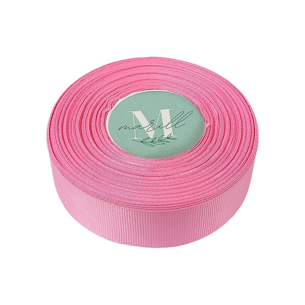 Репсовая лента 2,5см* 23 м розовая (D00225-005)