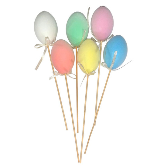 Топпер великодні яйця "Оксамит" 6см -6шт (L00131)