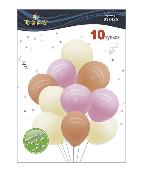 Набір з 10 латексних кульок "Сонячний настрій" макарун, Pelican (837425)