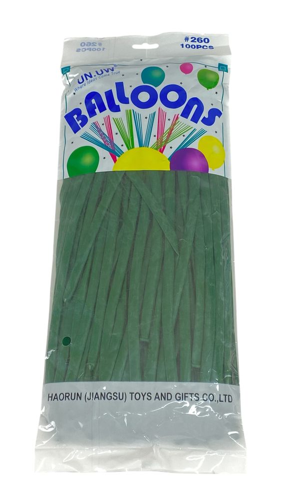 Шар конструктор ШДМ 260, бутылочный зеленый 100шт/уп (QQ-2786)