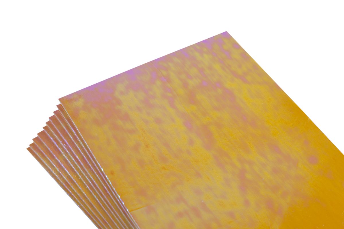 Оранжевый  фоамиран лазерный (10листов)) (7643)