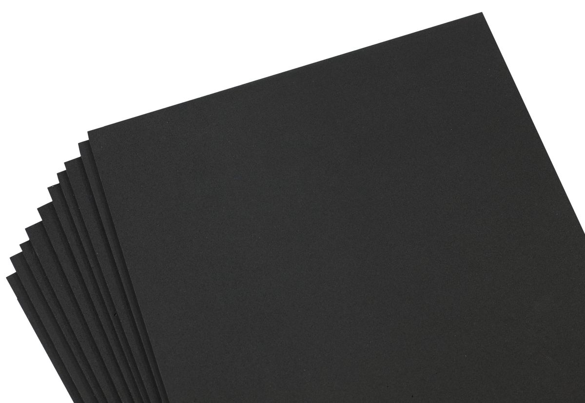 Фоаміран 1,8мм,  10 аркушів 20х30  -  чорний (7490-18-28)