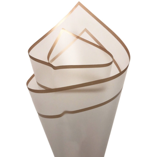 Калька белая с каймой для цветов - матовая флорист. пленка (20шт) (PKD-K-3)