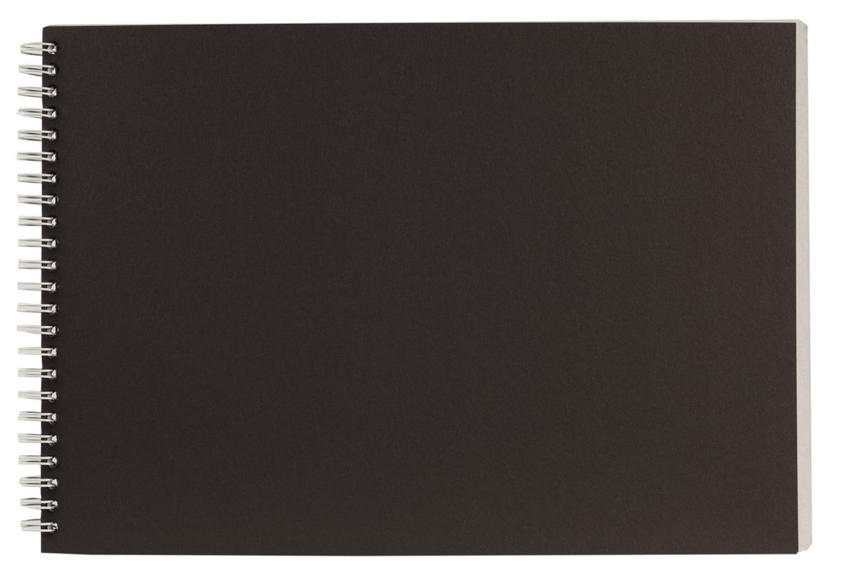 Альбомы- чёрная бумага - спираль  KRAFT 30 листов, 120г/м А4, чёрна Ofort (BL4130)