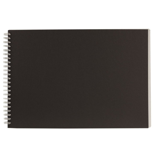 Альбомы- чёрная бумага - спираль  KRAFT 30 листов, 120г/м А4, чёрна Ofort (BL4130)