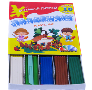 Пластилін Гамма 10 кольорів, 200гр.  "Захоплення" (331010)