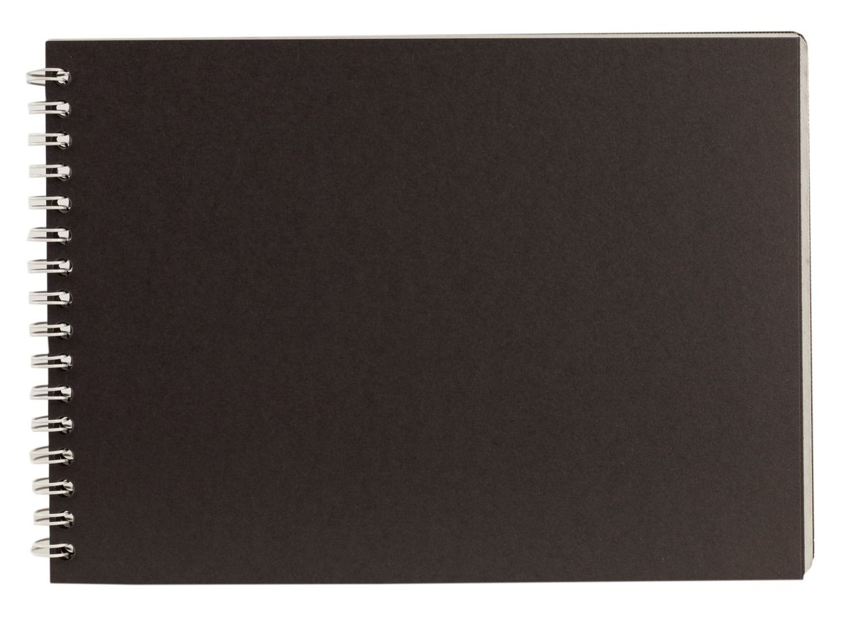 Альбомы -черная бумага - спираль  KRAFT 30 листов, 120г/м А5 Ofort (BL5130)