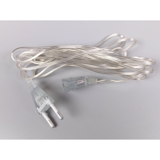 Подовжувач для гірлянди 3м, прозорий дріт Без бренду (1599-03)