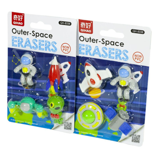 Резинка-в н-ре 4шт."Космический-объёмн." 2в.(36*12) (8338)