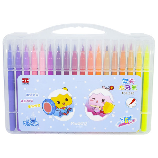 Набір фломастерів 36шт, пластиковий чемодан з ручкою (81170TC-36)