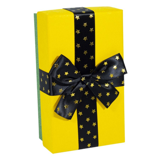 Подарункова коробка CH1-22, прямокутна  гірчиця і зелений 15.5х9х5.8см, 4шт/уп, (CH1-22)