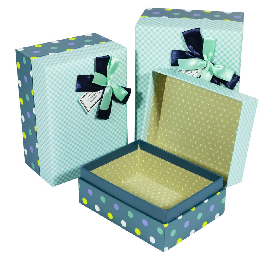 Коробки подарочные прямоугольные, в наборе -3шт., Unison, 06410-12 (06410-12)