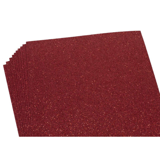 Фоаміран з глітером 21 х 29,7см, 1,7мм, 10 листів, червоний Червоний Unison (17GLA4-002)