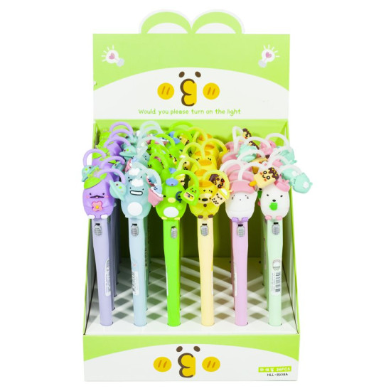 Ручка шарик.светит, в/в "Зверята с вкусняшк." 8239-НМ (8239-НМ)