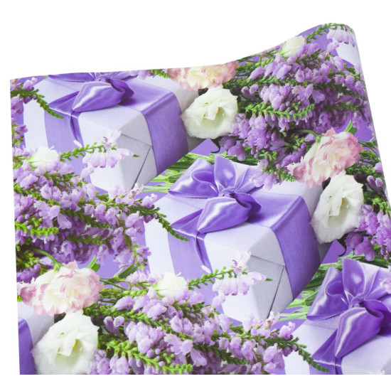 Папір пакувальний крейдований 80г 10 аркушів 100 х 70см Фіолетовий Unison (PVM10-145)