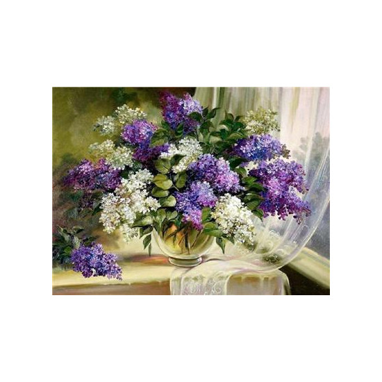 Картина по номерам "Букет сирени" 40*50см,крас.-акрил,кисть-3шт. (RA3541)