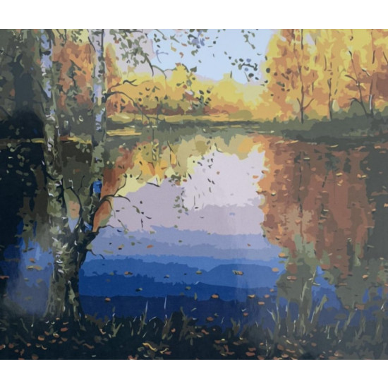 Картина по номерам "Пруд" 40*50см,крас.-акрил,кисть-3ш Разноцветный Unison (6047EOTG_B)