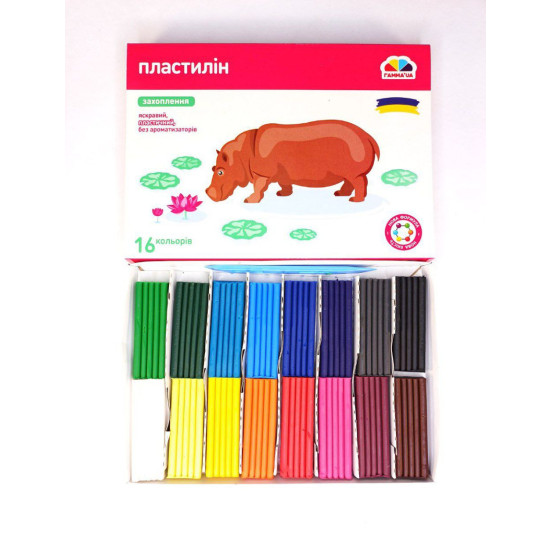 Пластилин Гамма 16 цветов Разноцветный Гамма (200314)