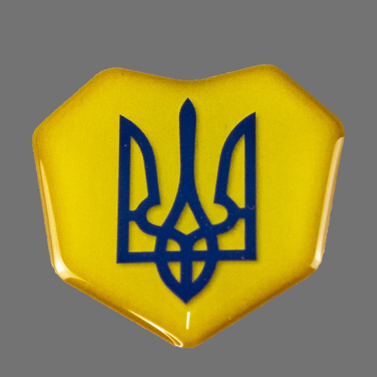 Наклейка объемная 3D 35 х 35мм Желто-синий Unison (SSU-1020)