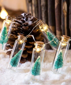 Гирлянда - фигурки 20 LED "Елочка в бутылочке"  5м,  білий теплий Белый Без бренда (1699-07)