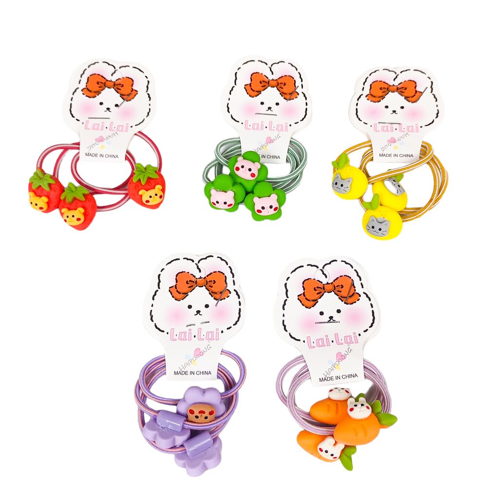 Резинка для волос 10шт на блистере Разноцветный Без бренда (HB-009)