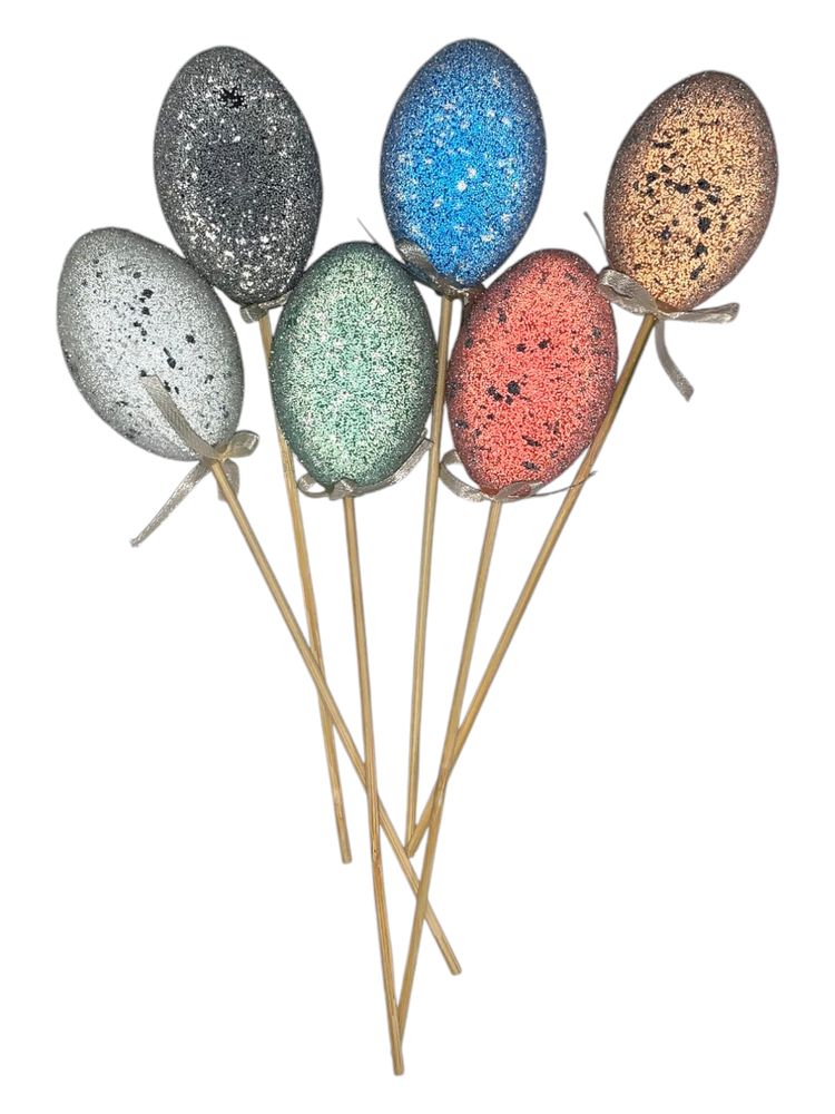 Топпер пасхальные яйца "Сахарные" 6 х 4,5см  -6шт (L00129)