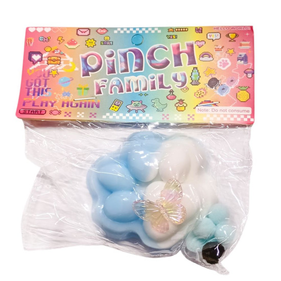 Таба сквиш антистресс  Лапка омбре (712231 blue + white)