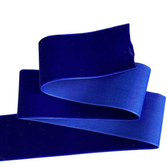 Оксамитова стрічка  4 см (±5мм) х 30 ярдів Синій Marill (D00840-   47)
