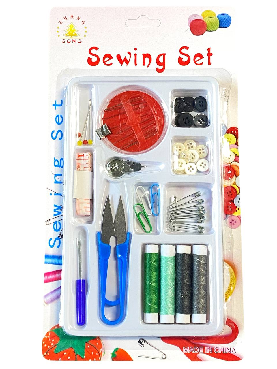 Набор швейный Универсальный, на планшете Разноцветный Без бренда (15-1)