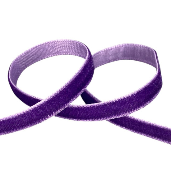Оксамитова стрічка  0,6 см х  50 ярдів Фіолетовий Marill (D00806- C 39)