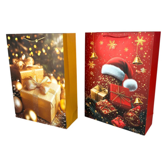 Пакет подарочный новогодний, 210g,  40 х 55 х 15 см (DV-BK-4139-4XL)
