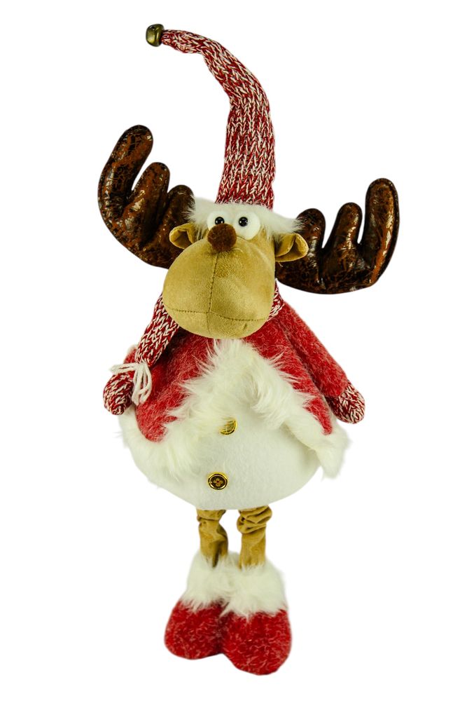 Новогодняя мягкая игрушка "Новогодний Олень" 78 см (L01146.1)