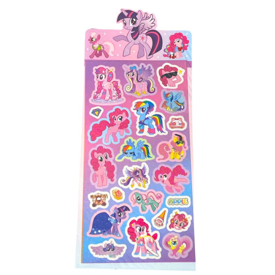 Наклейка с блестками "Пони" 22 х 10см (ST-4704-PO)