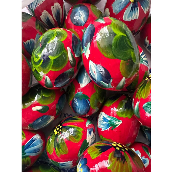 Дерев'яна писанка з розписом 6см (L00113-2)