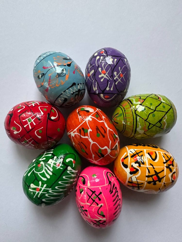 Дерев'яна писанка з розписом 4см (L00113-4)