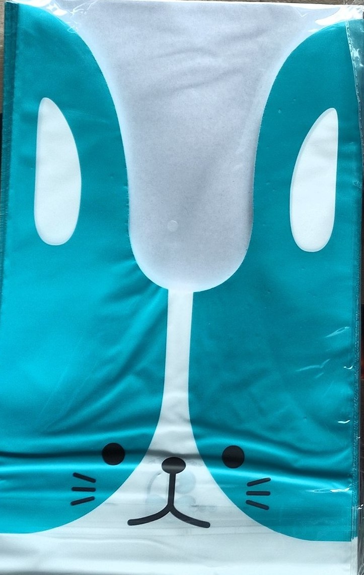 Пакет поліетиленовий з вушками   Зайка 31 х 16 х 20см,  50шт (bl2501-276 blue)