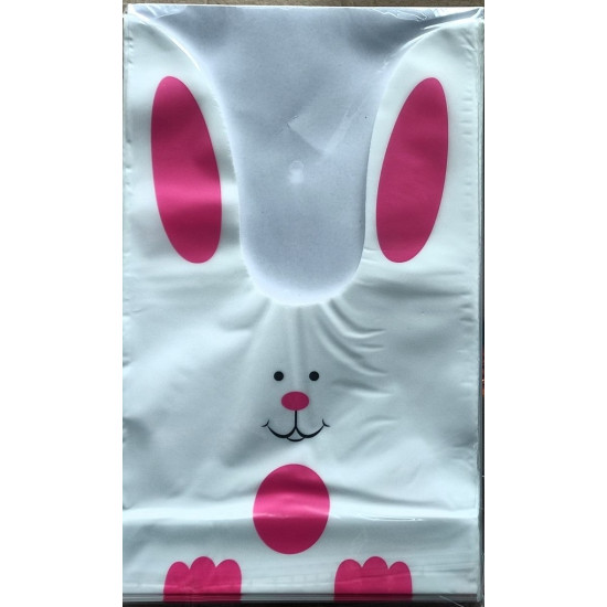 Пакет поліетиленовий з вушками   Зайка 31 х 16 х 20см,  50шт (bl2501-277 pink)