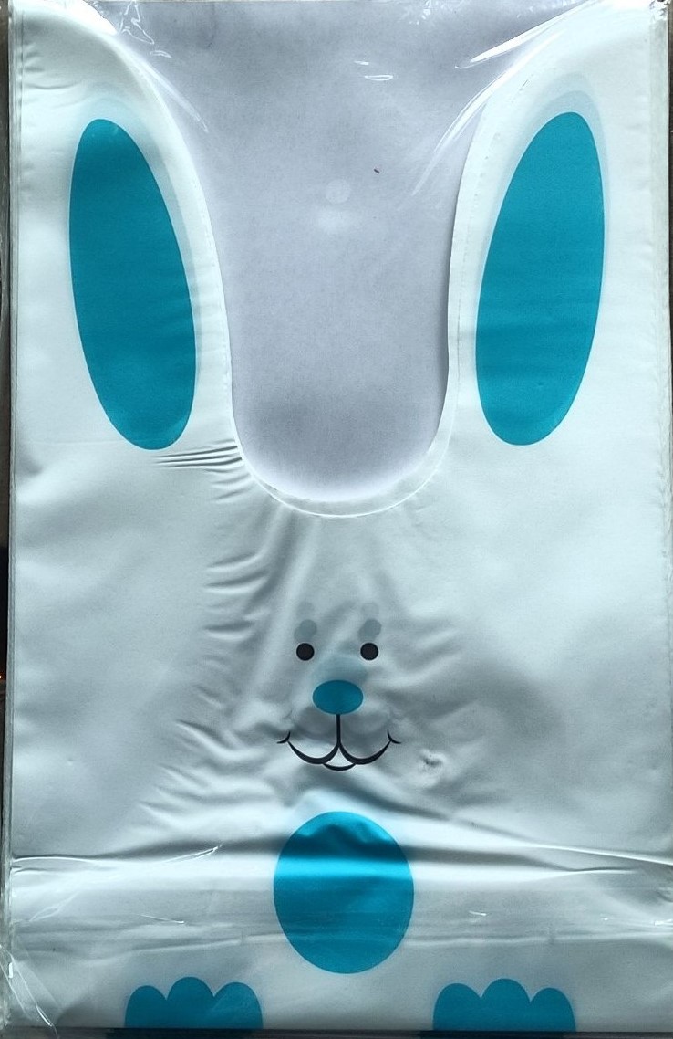 Пакет поліетиленовий з вушками   Зайка 31 х 16 х 20см,  50шт (bl2501-277 blue)