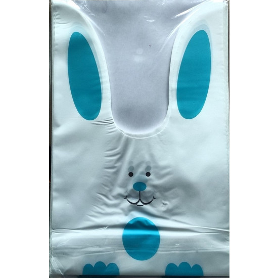 Пакет поліетиленовий з вушками   Зайка 31 х 16 х 20см,  50шт (bl2501-277 blue)