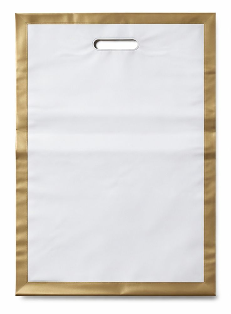 Пакет поліетиленовий з прорізною ручкою, 45 х 35см (10802 white-gold)