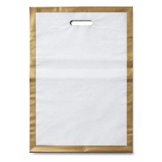 Пакет поліетиленовий з прорізною ручкою, 45 х 35см (10802 white-gold)