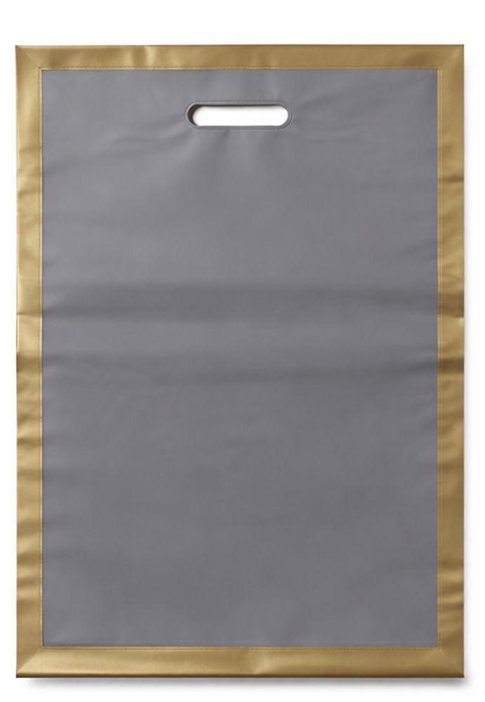 Пакет поліетиленовий з прорізною ручкою, 45 х 35см (10802 gray-gold)