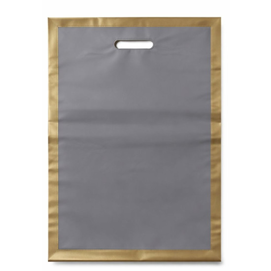 Пакет поліетиленовий з прорізною ручкою, 45 х 35см (10802 gray-gold)