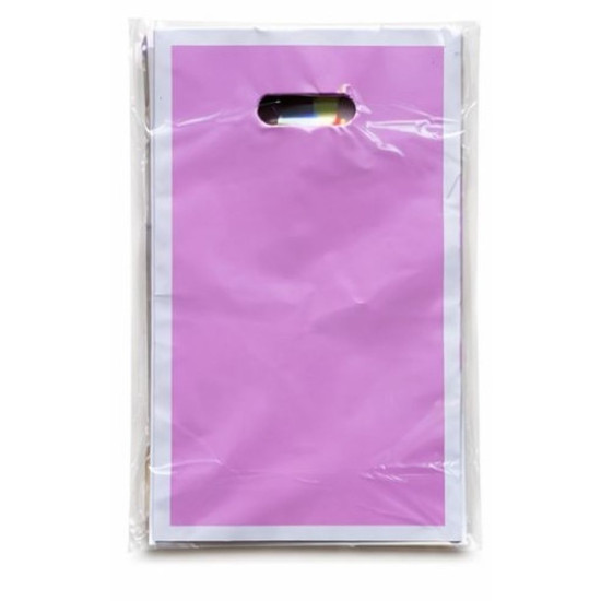 Пакет поліетиленовий з прорізною ручкою, 30 х 20см (10804 lilac- silver)