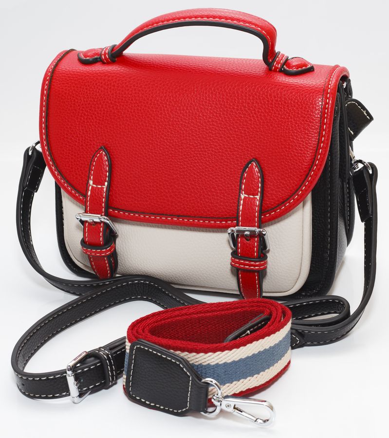 Сумка жіноча червона 17х21см екошкіра (8999 red)