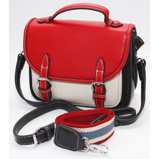 Сумка жіноча червона 17х21см екошкіра (8999 red)