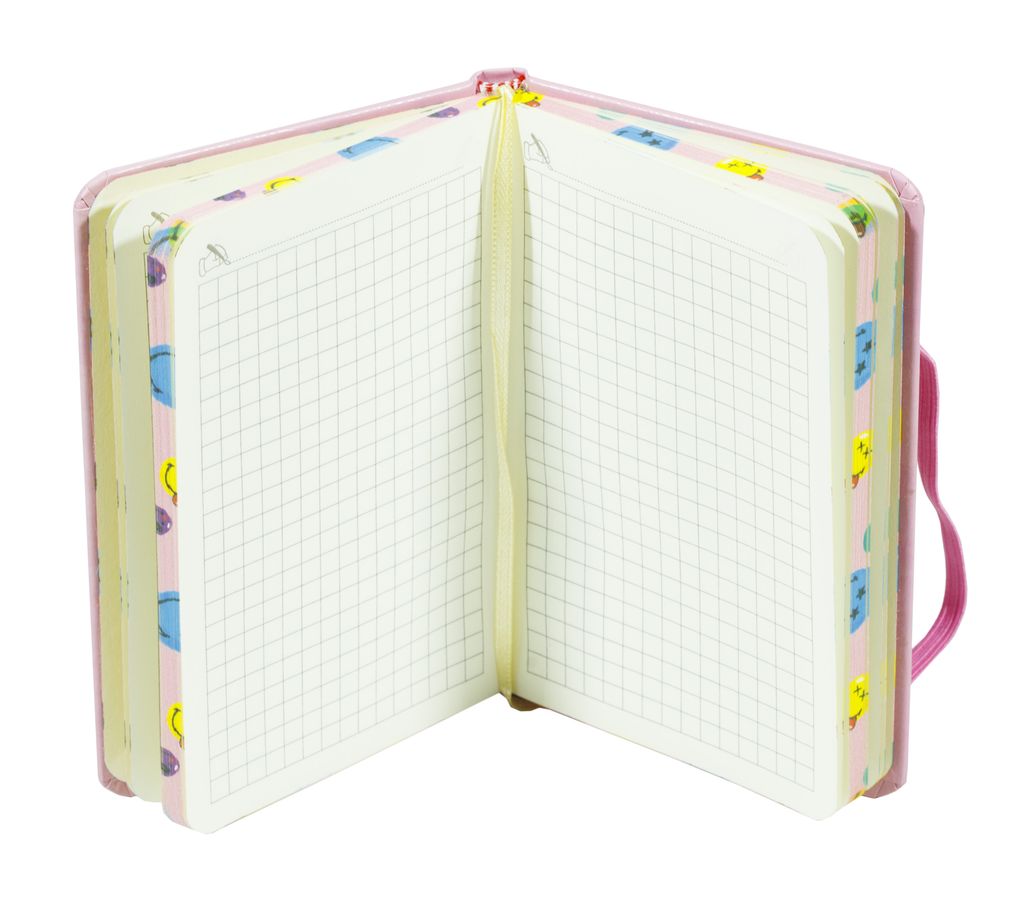 Блокнот NA696080, A6, 70g, гумова стрічка, 96 аркушів,  4 дизайни (NA696080)